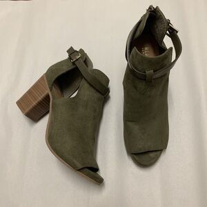 Olive Suede Heels